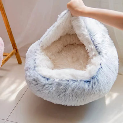Luvra cozy Nest Semi-Closed Pet Bed for Cats and Small Dogs